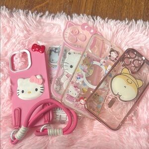 Hello Kitty Pink Glitter Phone Case Collection